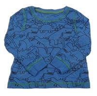 Modré pyžamové triko s dinosaury Tu