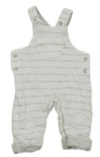 Bílo-šedé pruhované laclové zateplené tepláky s kapsičkou George