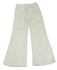 Biele vzorované flare nohavice Shein