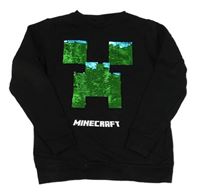 Černá mikina Minecraft z překlápěcích flitrů zn. Next