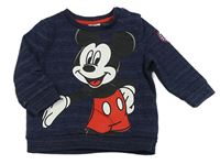 Tmavomodrá melírovaná mikina s Mickeym zn. Disney