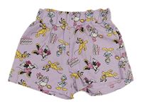 Lila bavlnené kraťasy s Mickeym a kamarády Primark