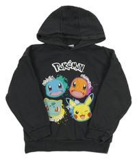 Tmavošedá mikina s Pokémony s kapucí Primark