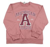 Ružová mikina s nápisom L&D