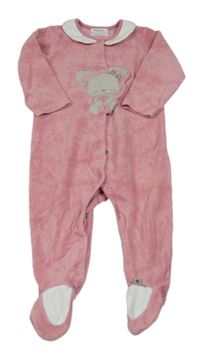 Světlerůžový froté overal s myškou Mayoral