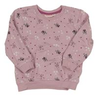 Světlerůžová mikina s kytičkami Liegelind