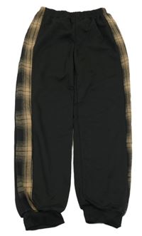 Černo-béžové tepláky Shein