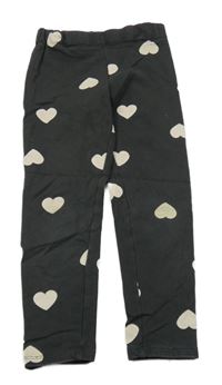 Tmavosivé legíny so srdiečkami H&M
