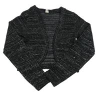 Čierno-strieborné svetrové bolerko Yigga