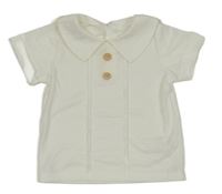 Bílé tričko s límečkem a knoflíčky 