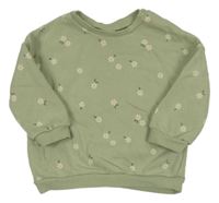 Zelenošedá mikina s kvietkami Next