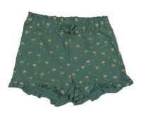 Zelenošedé bavlnené kraťasy s palmami C&A