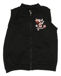 Čierna tepláková vesta s Minnií