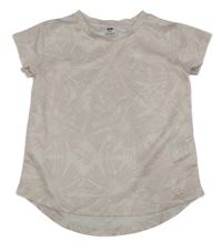 Svetloružová -biele vzorované športové tričko H&M