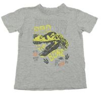 Sivé tričko s dinosaurom Blue Seven