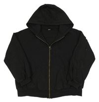 Čierna prepínaci crop mikina s kapucňou Next