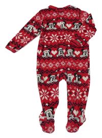 Červený sametový overal s Mickeym Primark