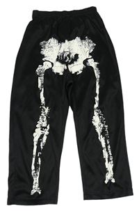 Kockovaným - Čierne nohavice s kostmi George
