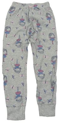 Sivé melírované pyžamové nohavice s vílami Lily & Dan