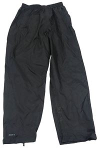 Černé šusťákové nepromokavé funkční kalhoty + sáček MOUNTAIN WAREHOUSE