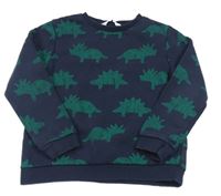 Tmavomodrá mikina s dinosaurami M&S