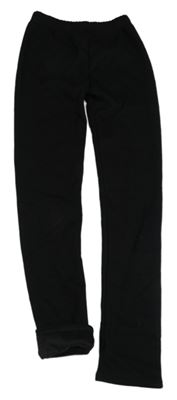 Černé teplákové zateplené legíny 