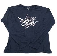 Tmavomodré tričko s nápisom a hviezdou Pepperts!