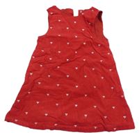 Červené menšestrové šaty s mašličkami Mothercare