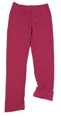 Vínové teplákové zateplené legíny Zebralino