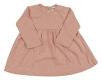 Světlerůžové žebrované šaty Matalan