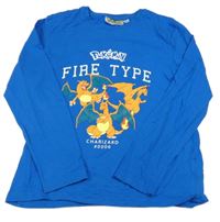 Cobaltovoě modré tričko s pokémony PRIMARK