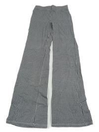 Čierno-biele vzorované flare nohavice H&M