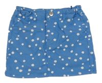 Chrpově modro-biela bodkovaná á rifľová sukňa H&M