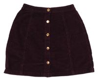 Tmavovínová menšestrová prepínaci sukňa George