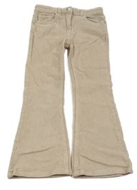 Béžové flare manšestráky Matalan