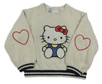 Smotanový sveter s Kitty a pruhmi ZARA