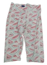 Biele capri legíny s melónmi TOM TAILOR