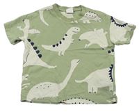 Zelené tričko s dinosaurami H&M