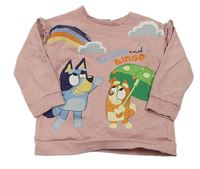 Ružová mikina s Bluey a volánikmi George