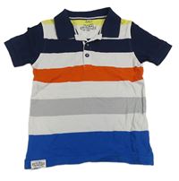 Bielo-farebné pruhované polo tričko M&S