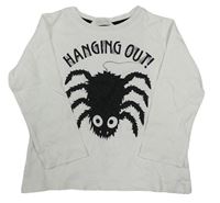 Bílé triko s pavoukem H&M