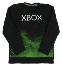 Čierna mikina so škvrnami a nápisem - X-Box