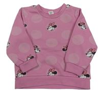 Ružová bodkovaná á mikina s Minnie Primark