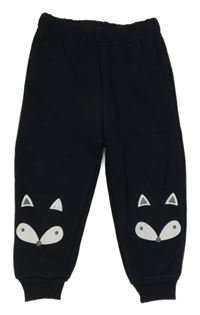 Tmavomodré tepláky s liškami