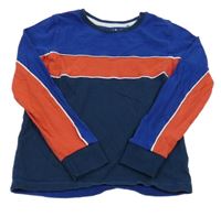 Tmavomodro-safírovo-červené tričko Next