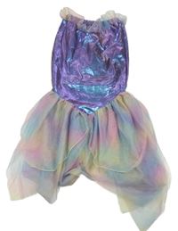 Kostým - Fialovo-duhová sukně s tylem - ocas mořské panny