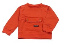 Červená ľahká mikina s vreckom