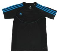 Černé sportovní funkční tričko s logem Adidas