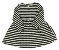 Čierno-smotanové pruhované šaty F&F