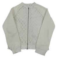 Bílá krajková propínací mikina s hvězdami C&A